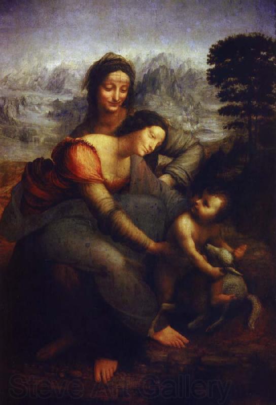 LEONARDO da Vinci anna sjalv tredje Spain oil painting art